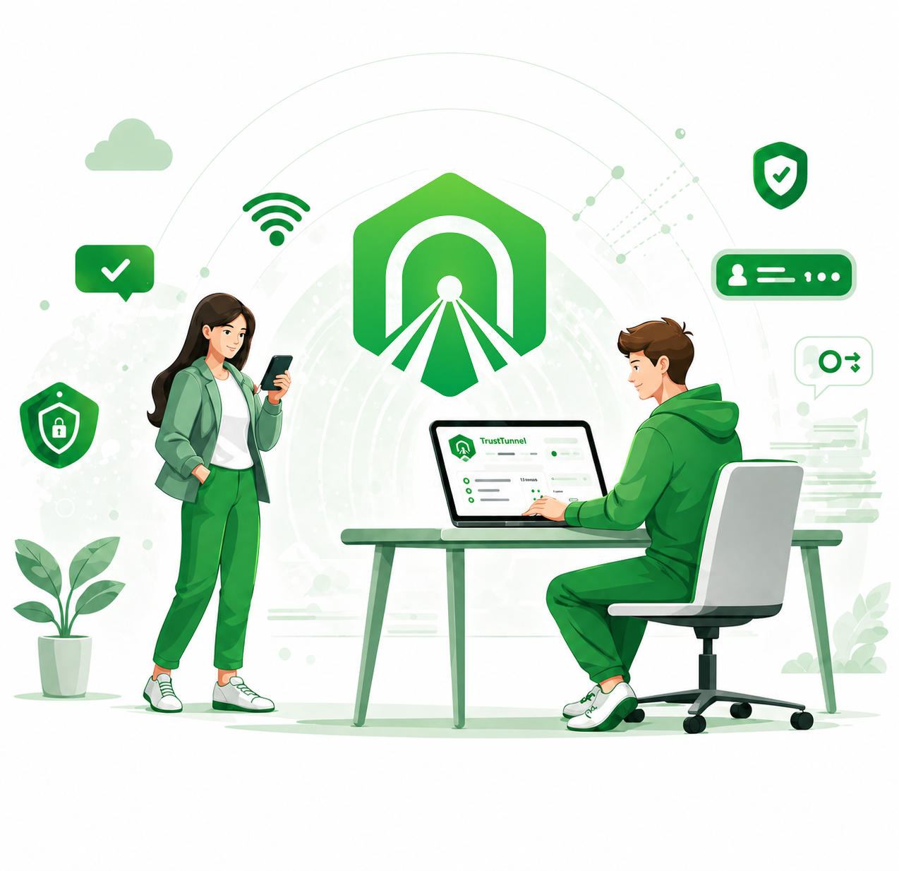 TrustTunnel secure access illustration